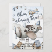 Tournez 3 Anniversaires de enfants Invitation (Devant)