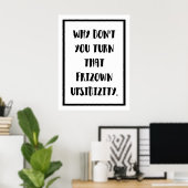 Tournez cette affiche inspirée vers le haut vers l (Bureau à domicile)