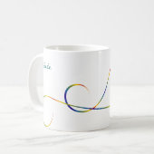 Tournez une tasse personnalisée par arc-en-ciel de (Devant gauche)
