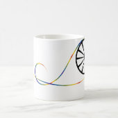 Tournez une tasse personnalisée par arc-en-ciel de (Centre)