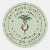 Tournip Étiquette à la ferme familiale sur logo ve (Devant)