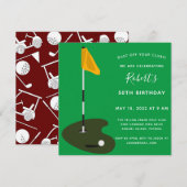 Tournoi de golf 50e anniversaire Invitation (Devant / Derrière)