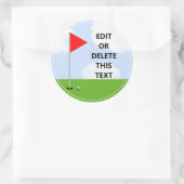 Tournoi de golf classique rond autocollant (Sac)