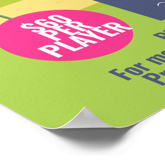 tournoi de golf levée de fonds flyer et affiche (Coin)