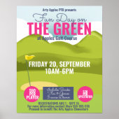 tournoi de golf levée de fonds flyer et affiche (Devant)