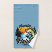 Tournoi de pêche personnalisé Truite pêcheur (Serviette à main)