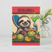 Tournoi de Pickleball Invitations Sloth (Debout devant)
