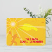 Tournoi de tennis d'été invitation modèle (Debout devant)