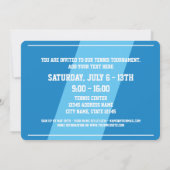 Tournoi de tennis d'été invitation modèle (Dos)