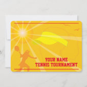 Tournoi de tennis d'été invitation modèle (Devant)