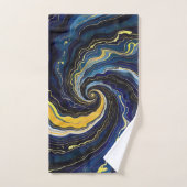 Tournoyants bleus et dorés 3 (Serviette à main)
