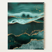 Tourquoise Agate Gold Parties scintillant Script M (Dos)