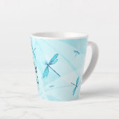 Tourquoise Dragonflies Personalized Coffee Mug (Angle droit)