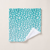 Tourquoise Leopard Patters (Gant de toilette)