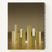 Tours Abstraites Jaunes et Or Carnet spiral (Dos)