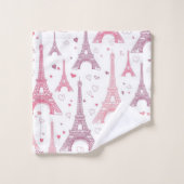 Tours et coeurs Eiffel personnalisés (Gant de toilette)