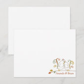 Tourtereaux d'automne, Cartes de correspondance (Devant / Derrière)