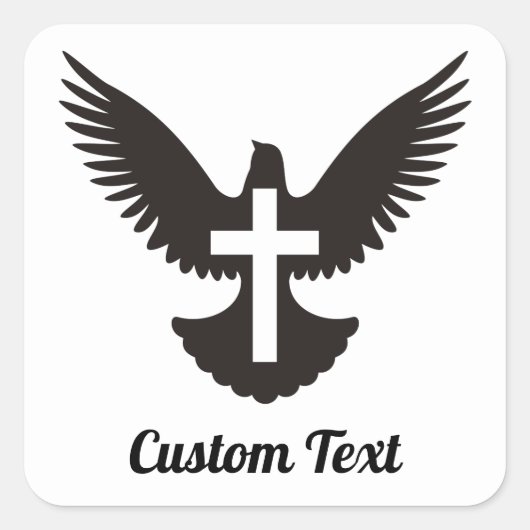 Tourterelle avec Sticker Carré croisé (Devant)