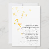 Tourterelles Ombre jaune et blanc Invitations de m (Devant)