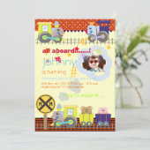 Tous à bord, entraîne des invitations d'anniversai (Debout devant)