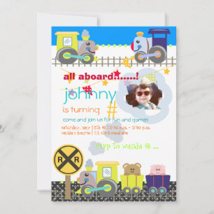 Tous à bord, entraîne des invitations d'anniversai