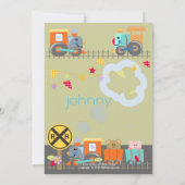 Tous à bord, invitations d'anniversaire pour train (Dos)