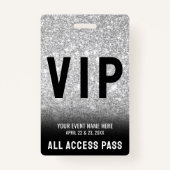 Tous accéder Noir Blanc Badge VIP (Dos)