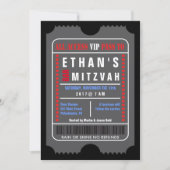 TOUS ACCÈS VIP PASS Bar Mitzvah Invitation (Devant)