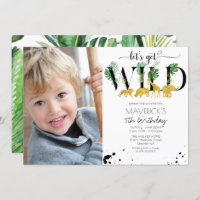 TOUS ÂGES - Invitation Anniversaire Sauvage Jungle