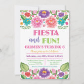 TOUS ÂGES - Invitation d'anniversaire Fiesta Flora (Devant)