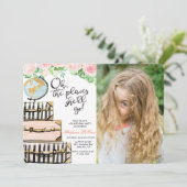 TOUS ÂGES - Invitation d'anniversaire valise de vo (Debout devant)