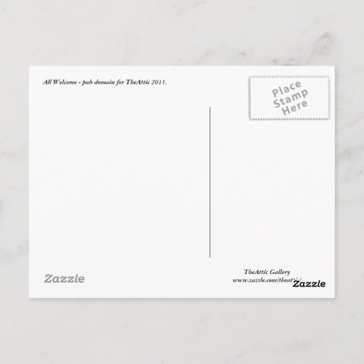 Tous bienvenus - Carte postale (Dos)