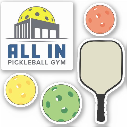 Tous Dans Stickers Gym De Pickleball (Devant)