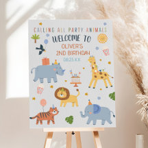 Tous les animaux de fête Safari Zoo Anniversaire