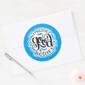 Tous les corps sont de bons corps 3" Stickers Cyan (Enveloppe)