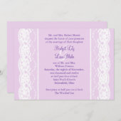 Tous les Faire-part de mariage de dentelle françai (Devant / Derrière)