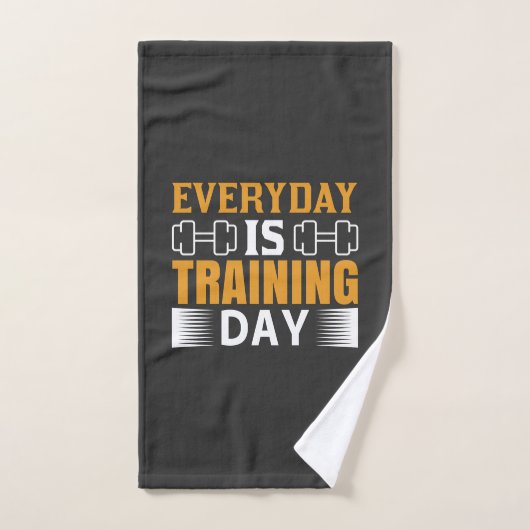Tous Les Jours Est L'Entraînement Gym Exercice Exe (Serviette à main)