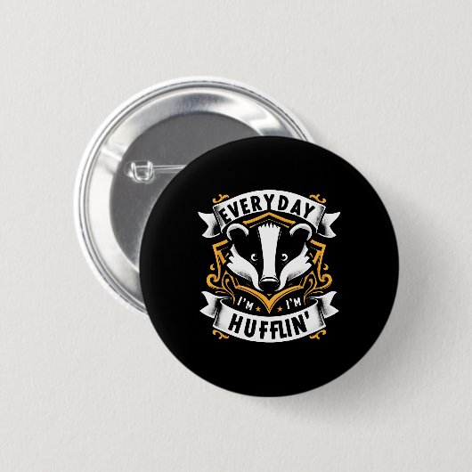 Tous Les Jours, J'Embrasse Huffle Cute Honey Badge (Devant & derrière)