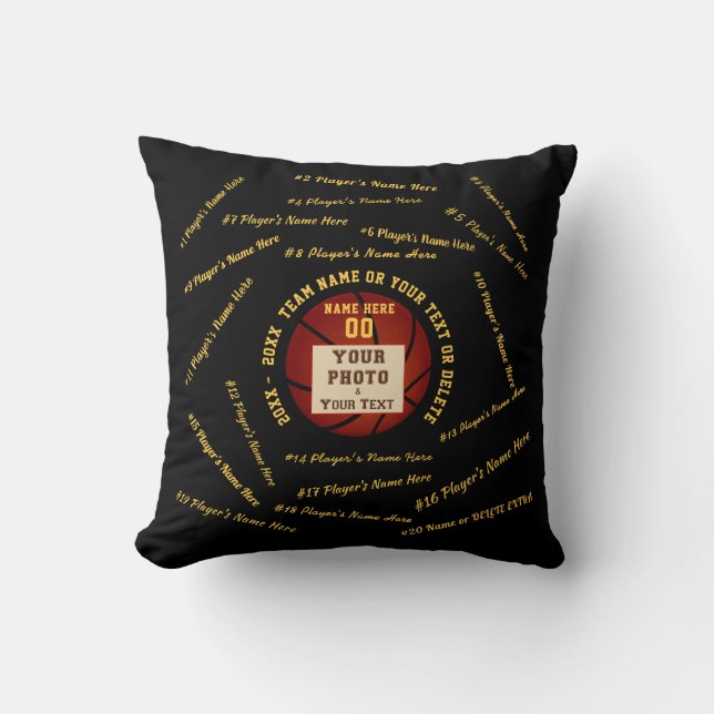 Tous les noms des joueurs Coussin de basketball pe (Recto)