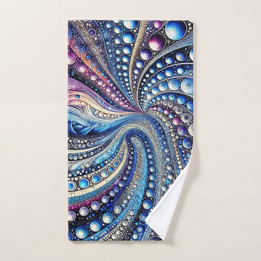 Tous Les Points Bleus Et Violets (Serviette à main)
