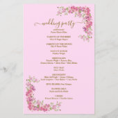 Tous les Rosy Cute Flowers Programme de Mariage Bo (Dos)