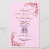 Tous les Rosy Cute Flowers Programme de Mariage Bo (Devant)