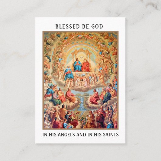 TOUS LES SAINTS JOUR PRIÈRE CÉLÉBRATION CARTES SAI (Devant)