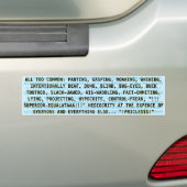 TOUS LES Stickers Bumper TROP COMMUN (En voiture)