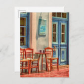 Tous seront bien, la carte postale grecque de menu (Devant / Derrière)