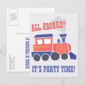 Tout à bord Invitation carte postale Anniversaire (Devant / Derrière)