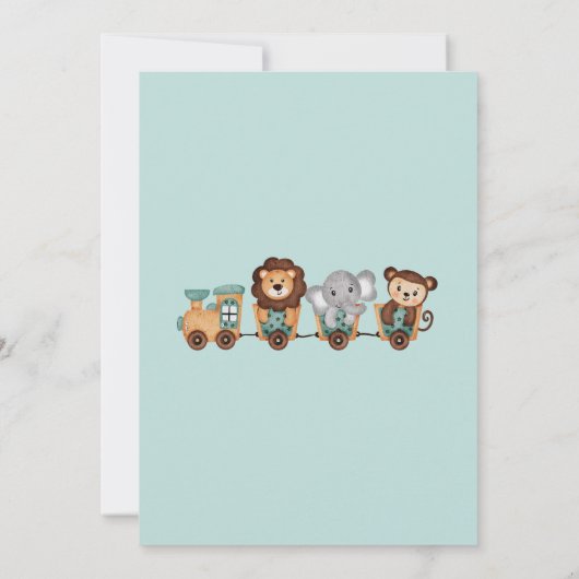 TOUT À BORD Train Fiesta Invitation Anniversaire d (Dos)