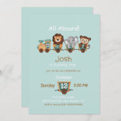 TOUT À BORD Train Fiesta Invitation Anniversaire d (Devant / Derrière)