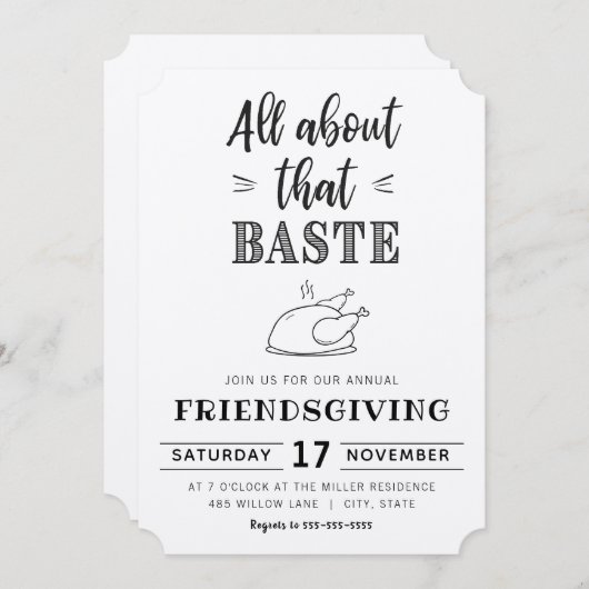 Tout À Propos De Ce Baste | Invitation à l'action  (Devant / Derrière)