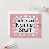 Tout à propos de Tricot Stuff Carte de voeux (Devant/Arrière en situation)